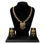 Elegant Heart Motif Gold Necklace Set by Tarasha Jewels - Image 2