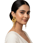 Rajputana Regal Crescent Drop Earrings by Tarasha Jewels - Image 3