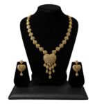Radiant Heart Drop Gold Necklace Set by Tarasha Jewels - Image 2