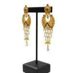 Rajputana Regal Crescent Drop Earrings by Tarasha Jewels - Image 2