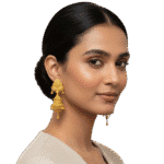Classic Temple Dome Jhumka Earrings by Tarasha Jewels