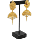 Classic Temple Dome Jhumka Earrings by Tarasha Jewels - Image 2