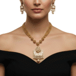 Ivory Dream Pearl Gold Necklace Set by Tarasha Jewels