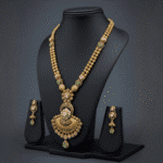 Pink Dew Blossom Gold Necklace Set by Tarasha Jewels - Image 2