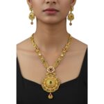 Majestic Mandala Gold Necklace Set by Tarasha Jewels - Image 3