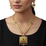 Temple Glory Gold Necklace Set by Tarasha Jewels
