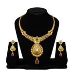Floral Empress Gold Necklace Set by Tarasha Jewels