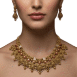 Antique Romance Gold Necklace Set by Tarasha Jewels