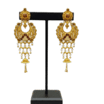 Majestic Chandbali Jhumka Drop Earrings by Tarasha Jewels